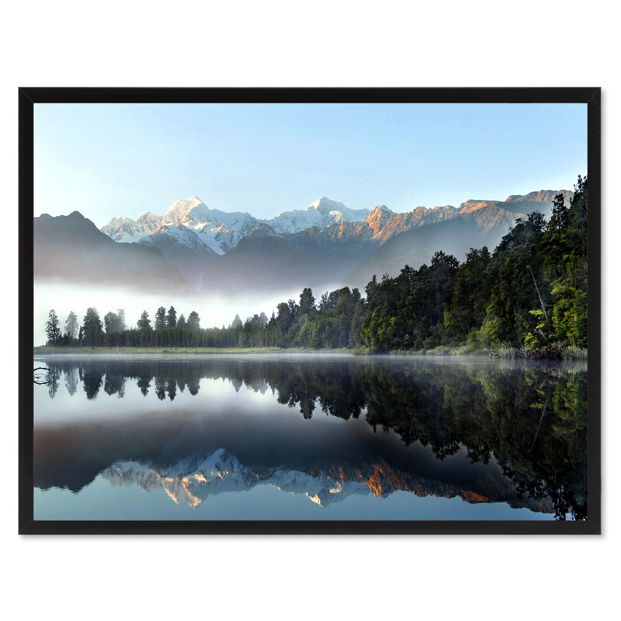 Lake Matheson New Zealand Landscape Photo Canvas Print Pictures Frames Home Décor Wall Art Gifts