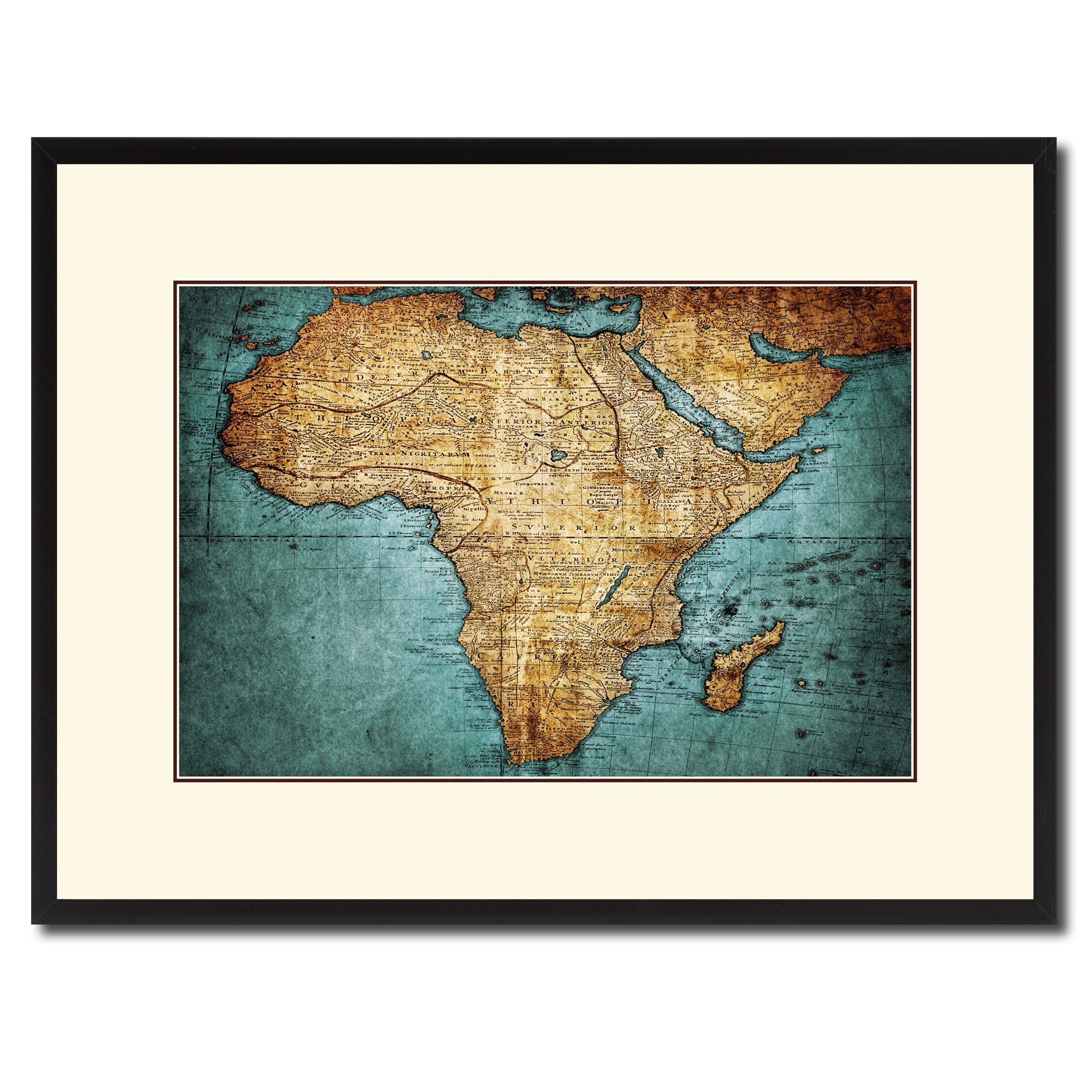 Africa Mapmaker Vintage Antique Map Wall Art Home Decor Gift Ideas Canvas Print Custom Picture Frame