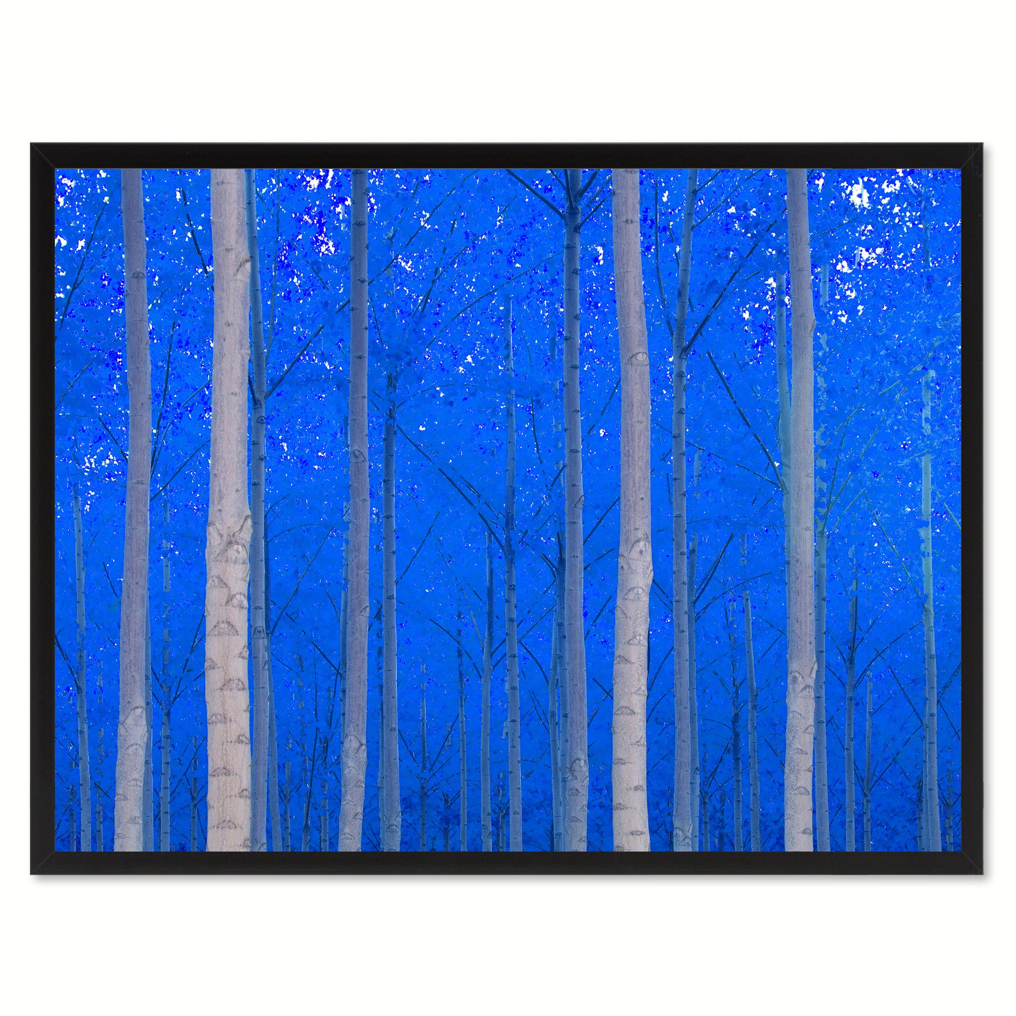 Autumn Tree Blue Landscape Photo Canvas Print Pictures Frames Home Décor Wall Art Gifts