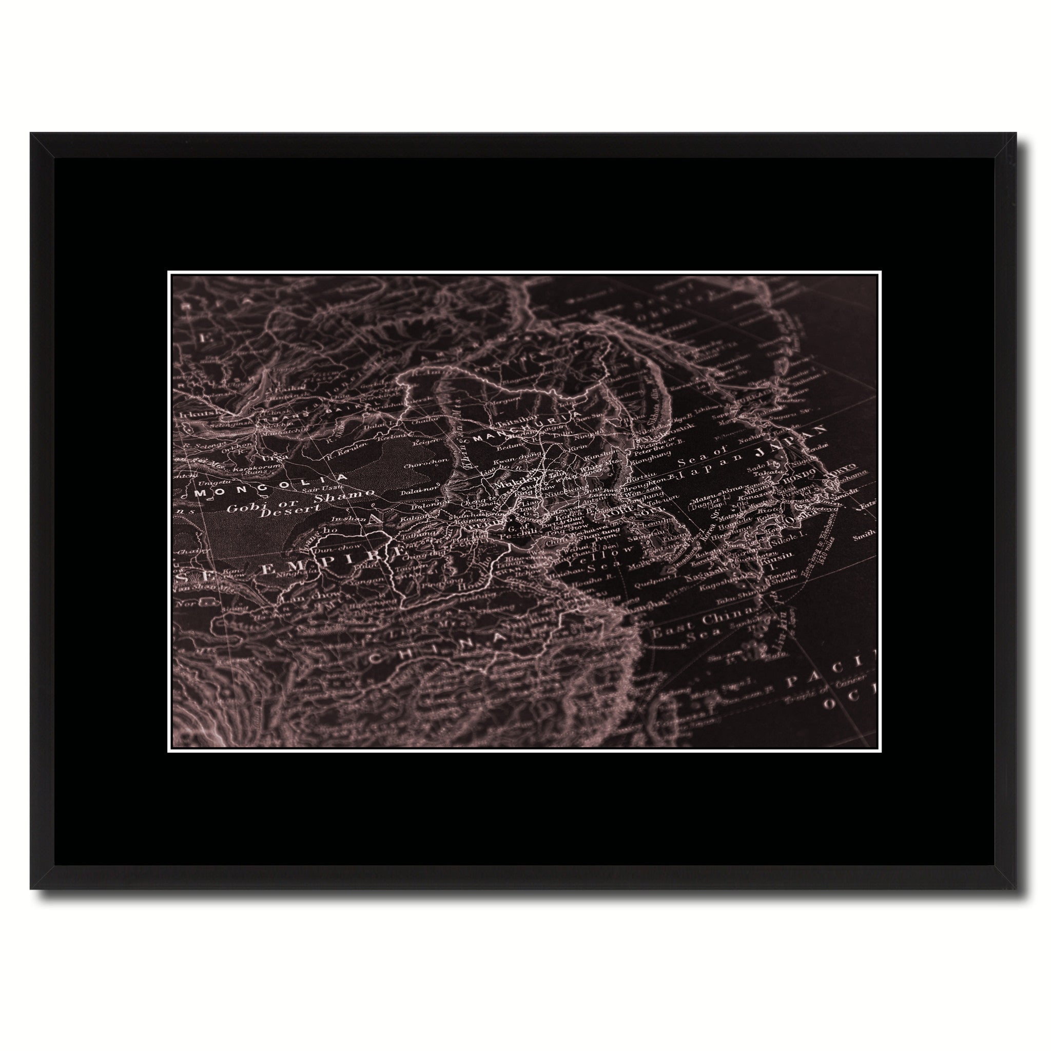 Europe Asia Vintage Vivid Sepia Map Canvas Print, Picture Frames Home Decor Wall Art Decoration Gifts