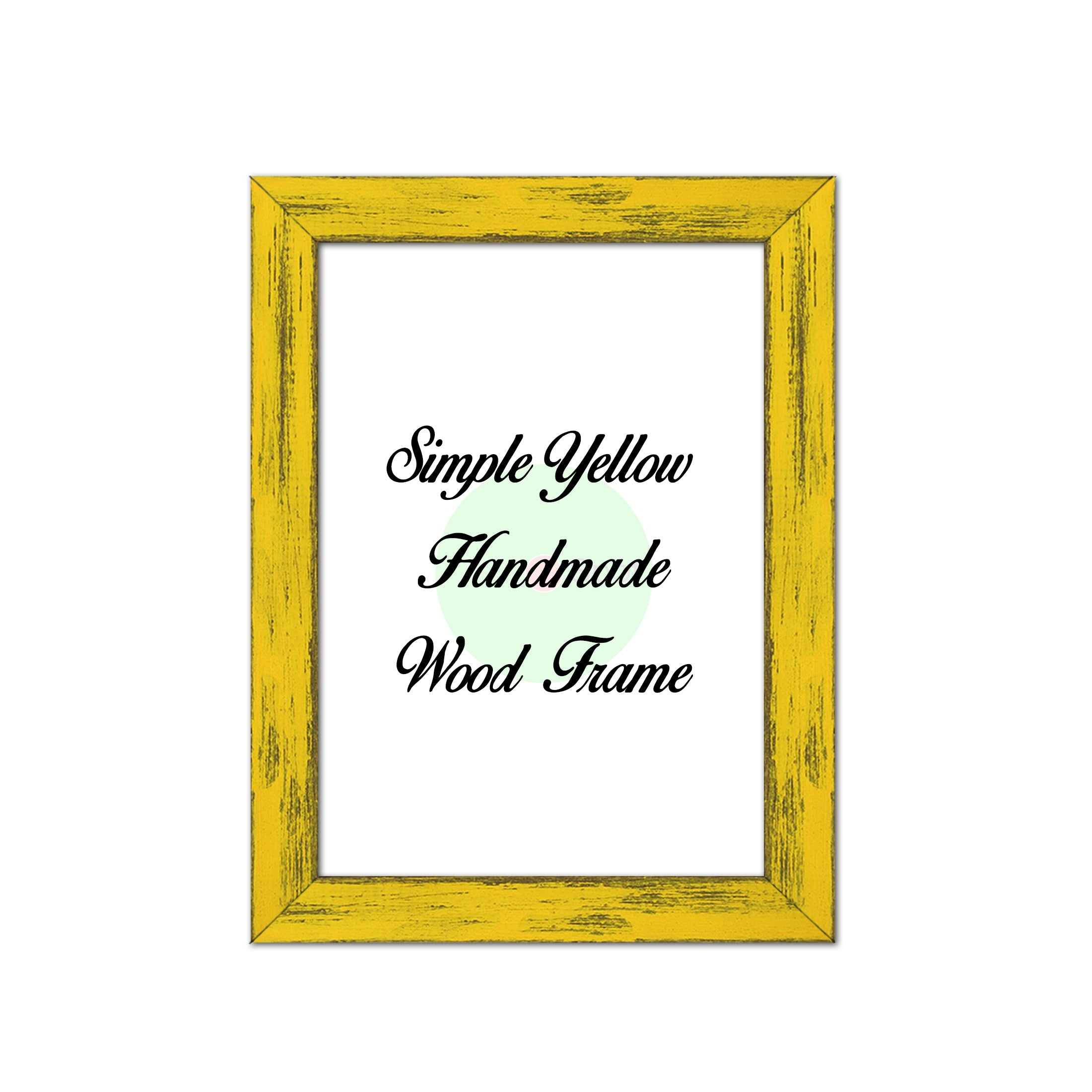 Simple Yellow Wood Frame Wholesale Farmhouse Shabby Chic Picture Photo Poster Art Home Decor