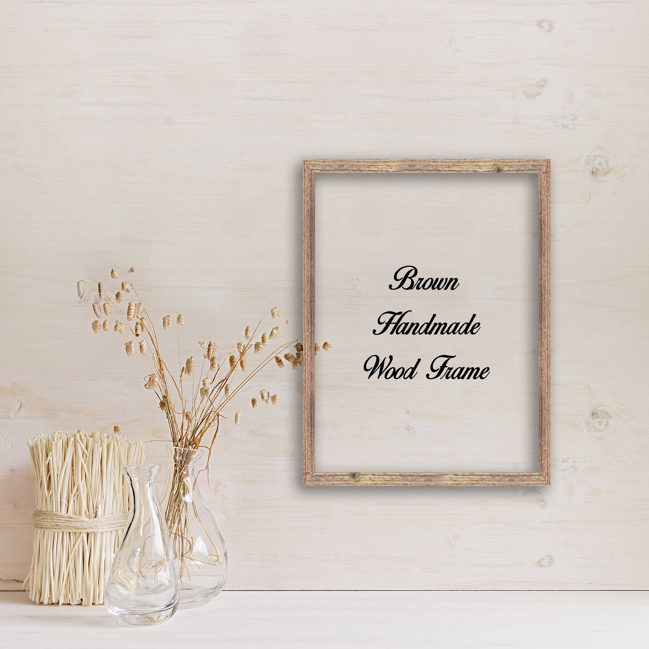Brown Barn Wood Shabby Chic Decor Distressed Perfect for Picture Photo Poster Canvas Wedding Art Artwork Handmade Frame Beach Decoration