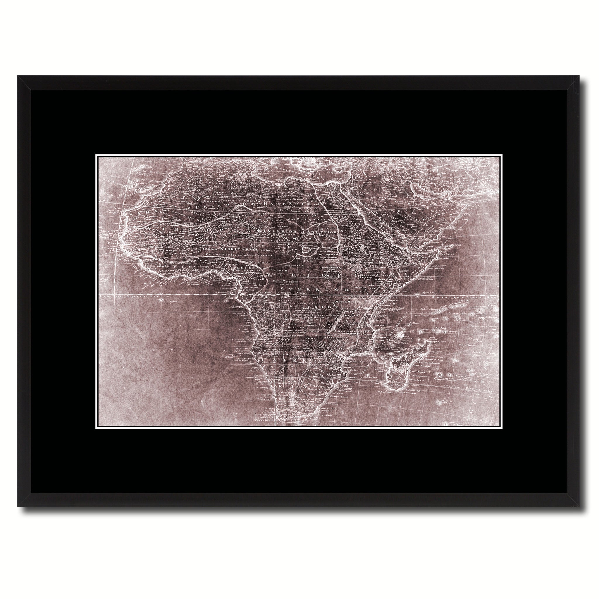 Africa Mapmaker Vintage Vivid Sepia Map Canvas Print, Picture Frames Home Decor Wall Art Decoration Gifts