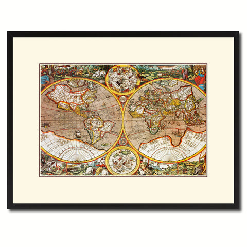 Macro Closeup Vintage Antique Map Wall Art Home Decor Gift Ideas Canvas Print Custom Picture Frame