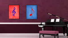 Quaver Music Blue Canvas Print Pictures Frames Office Home Décor Wall Art Gifts