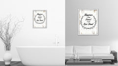 Happiness Is Being Married To Your Best Friend Vintage Saying Gifts Home Decor Wall Art Canvas Print with Custom Picture Frame