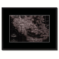 Greece Vintage Vivid Sepia Map Canvas Print, Picture Frames Home Decor Wall Art Decoration Gifts