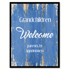 Grandchildren Welcome Quote Saying Gift Ideas Home Decor Wall Art