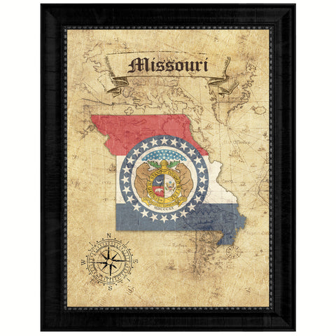 Missouri State Vintage Map Gifts Home Decor Wall Art Office Decoration