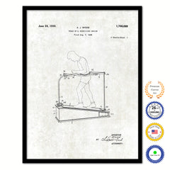 1930 Tread Mill Exercising Device Old Patent Art Print on Canvas Custom Framed Vintage Home Decor Wall Decoration Great for Gifts