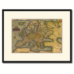 Europe Vintage Antique Map Wall Art Home Decor Gift Ideas Canvas Print Custom Picture Frame