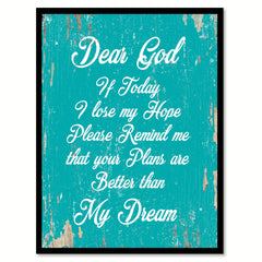 Dear God Quote Saying Gift Ideas Home Decor Wall Art 111471