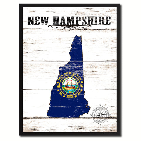 New Hampshire State Vintage Map Home Decor Wall Art Office Decoration Gift Ideas