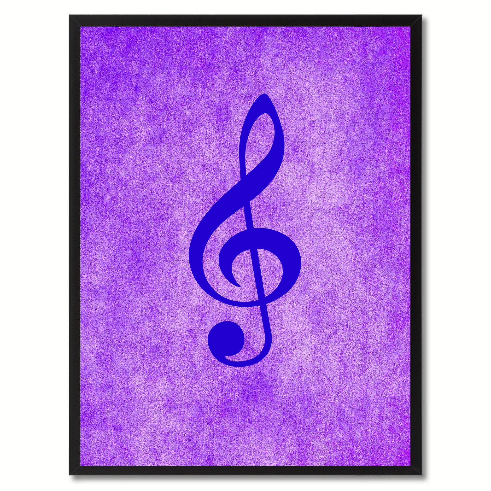 Treble Music Purple Canvas Print Pictures Frames Office Home Décor Wall Art Gifts