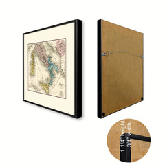 Italy Rome Vintage Antique Map Wall Art Home Decor Gift Ideas Canvas Print Custom Picture Frame