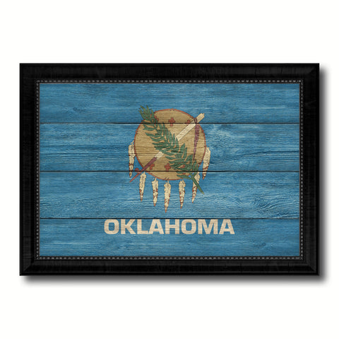 Oklahoma State Vintage Map Gifts Home Decor Wall Art Office Decoration