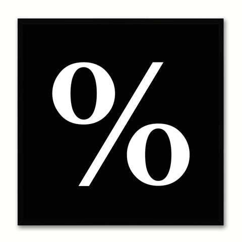 Percent Social Media Icon Canvas Print Picture Frame Wall Art Home Decor