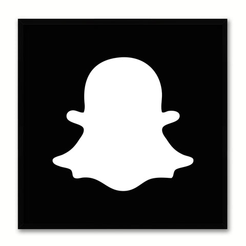 Snapchat Social Media Icon Canvas Print Picture Frame Wall Art Home Decor
