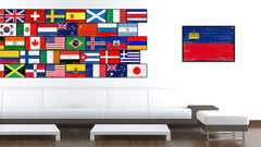 Liechtenstein Country National Flag Vintage Canvas Print with Picture Frame Home Decor Wall Art Collection Gift Ideas