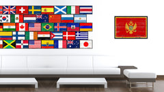 Montenegro Country National Flag Vintage Canvas Print with Picture Frame Home Decor Wall Art Collection Gift Ideas