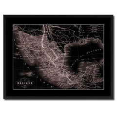 Mexico Vintage Vivid Sepia Map Canvas Print, Picture Frames Home Decor Wall Art Decoration Gifts