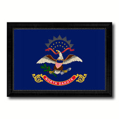 Ohio State Flag Canvas Print with Custom Black Picture Frame Home Decor Wall Art Decoration Gifts
