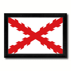 Spanish Ensign Spain Royal War Military Flag Canvas Print Black Picture Frame Gifts Home Decor Wall Art