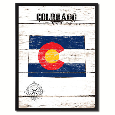 Colorado State Flag Gifts Home Decor Wall Art Canvas Print Picture Frames