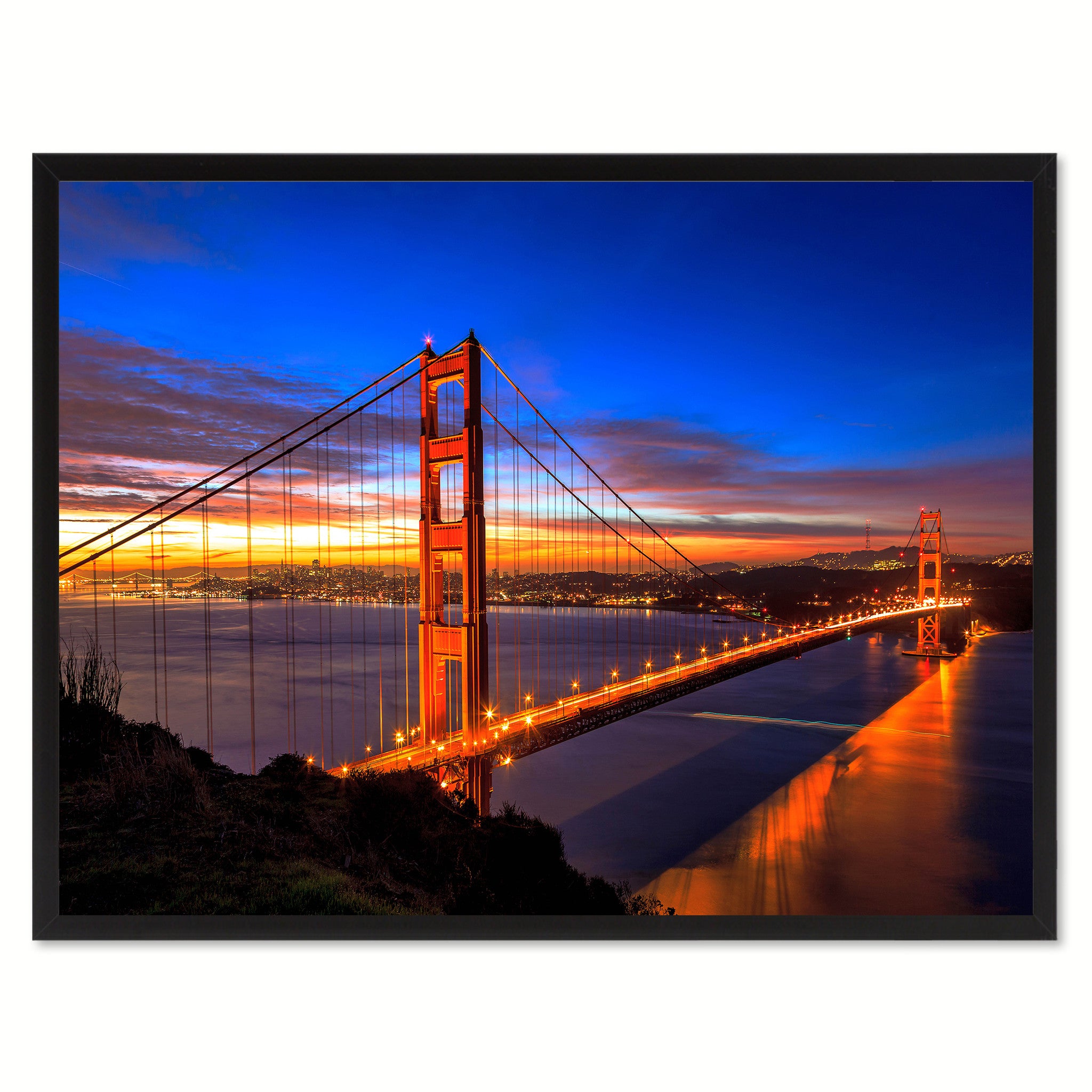 Golden Gate Bridge California Landscape Photo Canvas Print Pictures Frames Home Décor Wall Art Gifts