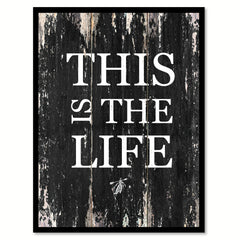 This is the life 2 Motivational Quote Saying Canvas Print with Picture Frame Home Decor Wall Art