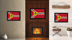 St Louis City Missouri State Vintage Flag Canvas Print Black Picture Frame