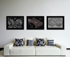 Washington DC Vintage Vivid Sepia Map Canvas Print, Picture Frames Home Decor Wall Art Decoration Gifts