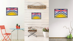 British Columbia Province City Canada Country Flag Vintage Canvas Print with Black Picture Frame Home Decor Wall Art Collectible Decoration Artwork Gifts