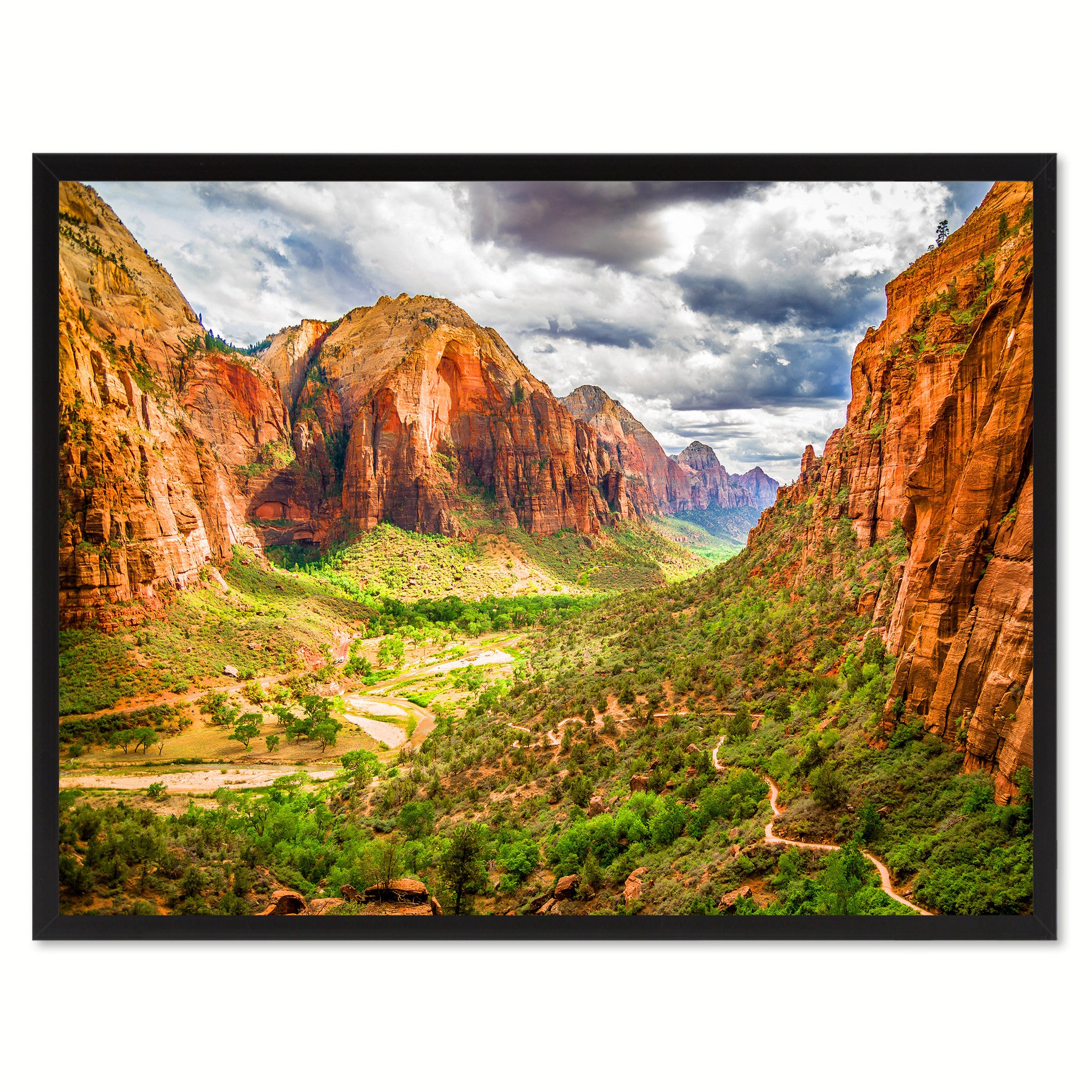 Zion National Park Landscape Photo Canvas Print Pictures Frames Home Décor Wall Art Gifts