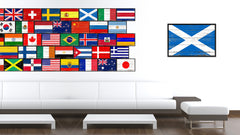 Scotland Country National Flag Vintage Canvas Print with Picture Frame Home Decor Wall Art Collection Gift Ideas