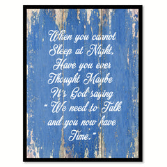 When you cannot sleep at night  Quote Saying Gift Ideas Home Décor Wall Art