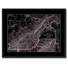 Quebec Montreal Vintage Vivid Sepia Map Canvas Print, Picture Frames Home Decor Wall Art Decoration Gifts