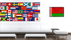 Belarus Country National Flag Vintage Canvas Print with Picture Frame Home Decor Wall Art Collection Gift Ideas