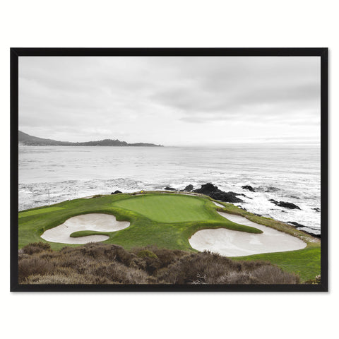 Pebble Beach CA Golf Course Photo Canvas Print Pictures Frames Home Décor Wall Art Gifts