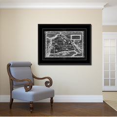 Tucuman Argentina Buenos Aires Vintage Monochrome Map Canvas Print, Gifts Picture Frames Home Decor Wall Art