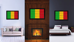 Mali Country Flag Vintage Canvas Print with Black Picture Frame Home Decor Gifts Wall Art Decoration Artwork