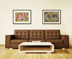 Tucuman Argentina Buenos Aires Vintage Antique Map Wall Art Home Decor Gift Ideas Canvas Print Custom Picture Frame