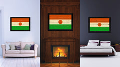 Niger Country Flag Vintage Canvas Print with Black Picture Frame Home Decor Gifts Wall Art Decoration Artwork