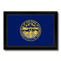 Nebraska State Flag Canvas Print with Custom Black Picture Frame Home Decor Wall Art Decoration Gifts