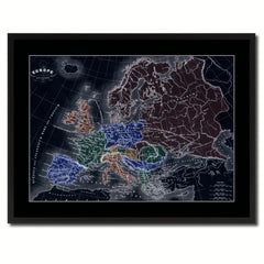 Ancient Europe Vintage Vivid Color Map Canvas Print, Picture Frame Home Decor Wall Art Office Decoration Gift Ideas
