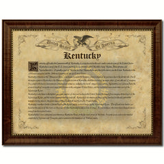 Kentucky Vintage History Flag Canvas Print, Picture Frame Gift Ideas Home Décor Wall Art Decoration