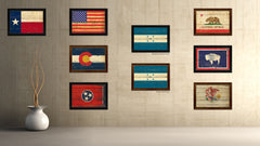 Honduras Country Flag Vintage Canvas Print with Brown Picture Frame Home Decor Gifts Wall Art Decoration Artwork