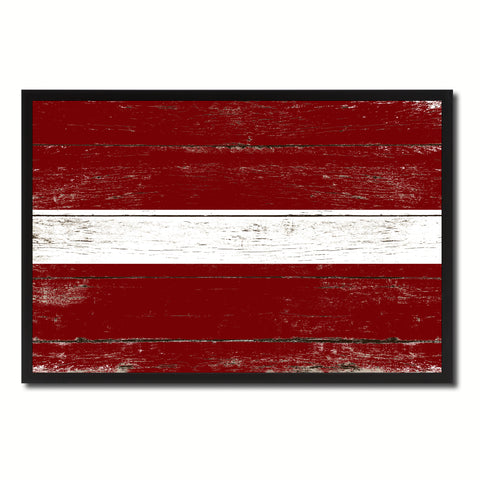 Latvia Country National Flag Vintage Canvas Print with Picture Frame Home Decor Wall Art Collection Gift Ideas