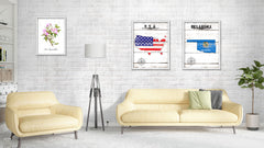 Oklahoma Flag Gifts Home Decor Wall Art Canvas Print with Custom Picture Frame
