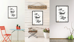 All You Need Is Love Happy Love Quote Saying Home Decor Wall Art Gift Ideas 111676